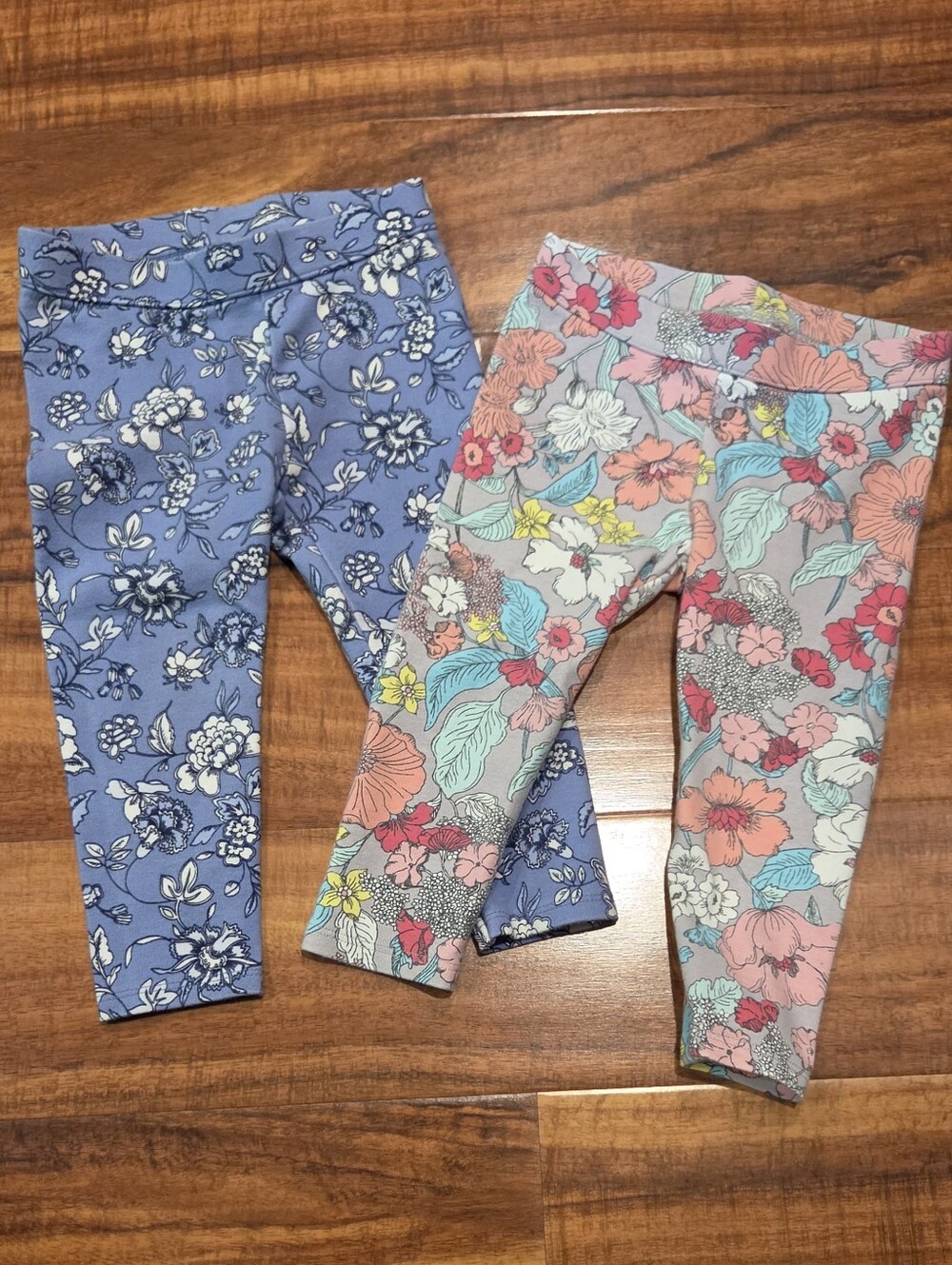 Janie and Jack EUC 18-24 Months Floral Ponte Pants Set (2)